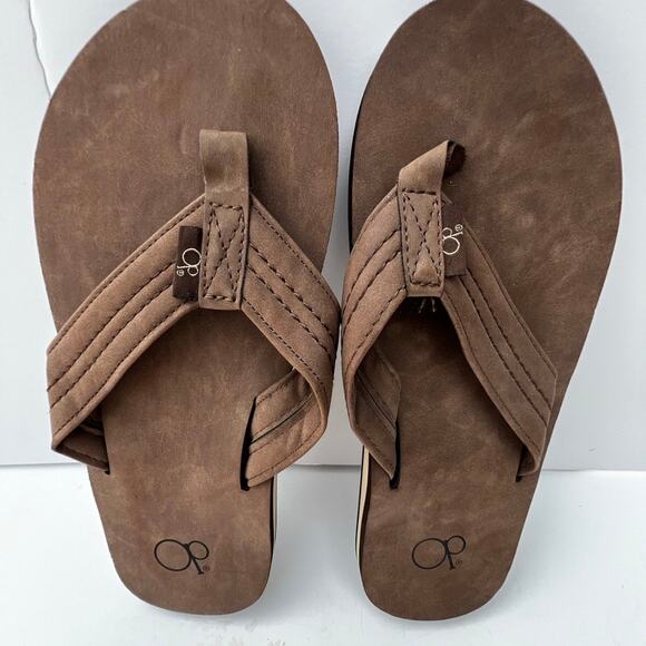 Ocean Pacific, Brown Nubuk thong, men's size 8 - Picture 1 of 5